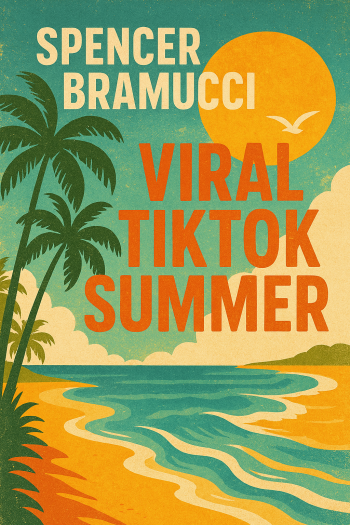 Colorful beach summer scene with bright skies and tropical vibes for Spencer’s Top TikToks of August 2025.